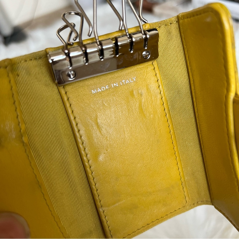 CHANEL Pre-loved Yellow Lambskin 6 Key Holder ☀️ - Picture 11 of 14